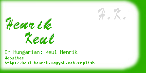 henrik keul business card